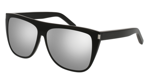 Saint Laurent - SL 1 Black Sunglasses / Silver Mirror Lenses