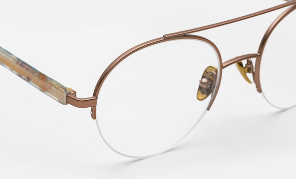 Super - Numero 24 Pink Gold Galvanic Eyeglasses / Demo Lenses