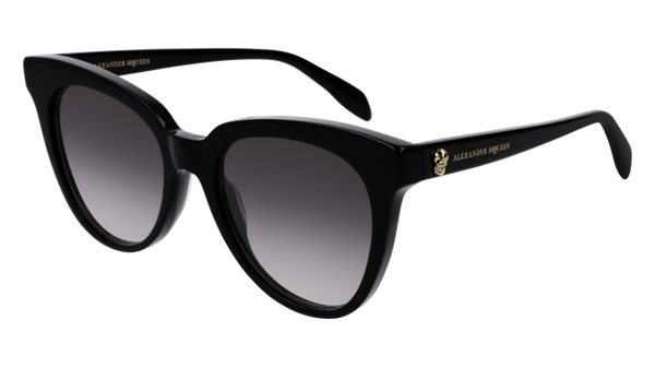 Alexander McQueen - AM0159S Black Sunglasses / Grey Gradient Lenses