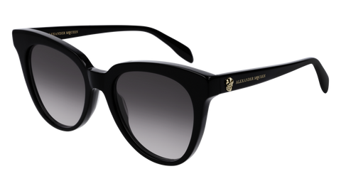 Alexander McQueen - AM0159S Black Sunglasses / Grey Gradient Lenses