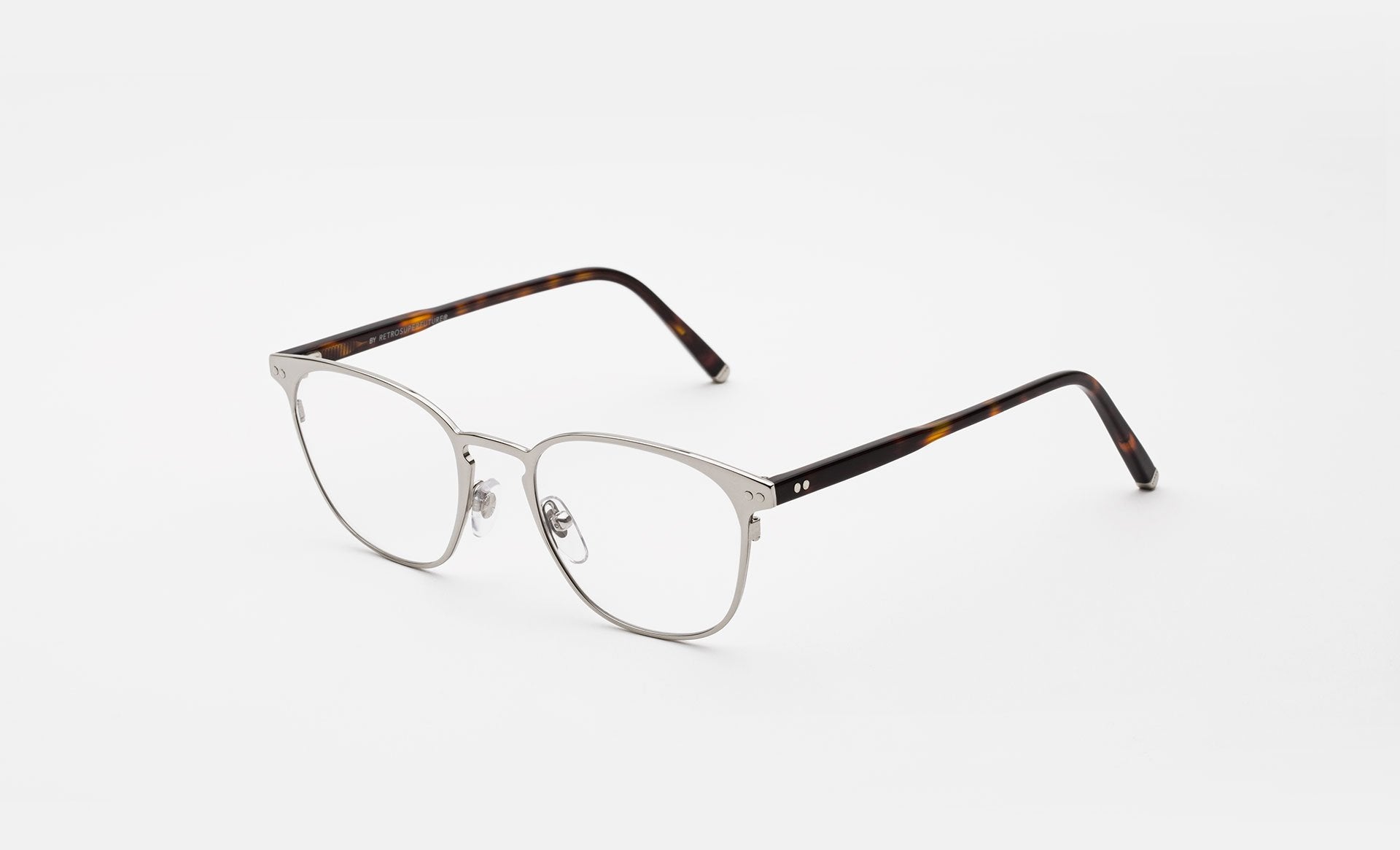 Super - Numero 37 49mm Silver Eyeglasses / Demo Lenses