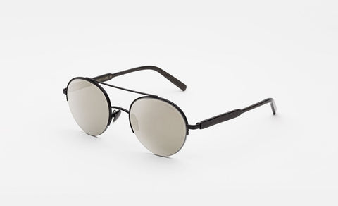 Super - Cooper Black Sunglasses / Monochrome Fade Lenses