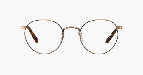 Garrett Leight - Wilson M 49mm Antique Gold Pinewood Eyeglasses / Demo Lenses
