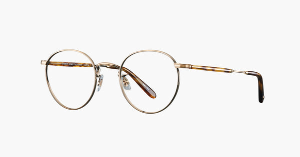 Garrett Leight - Wilson M 49mm Antique Gold Pinewood Eyeglasses / Demo Lenses
