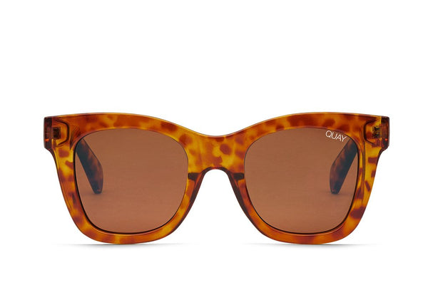 Quay After Hours Orange Tortoise Sunglasses / Brown Flash Lenses