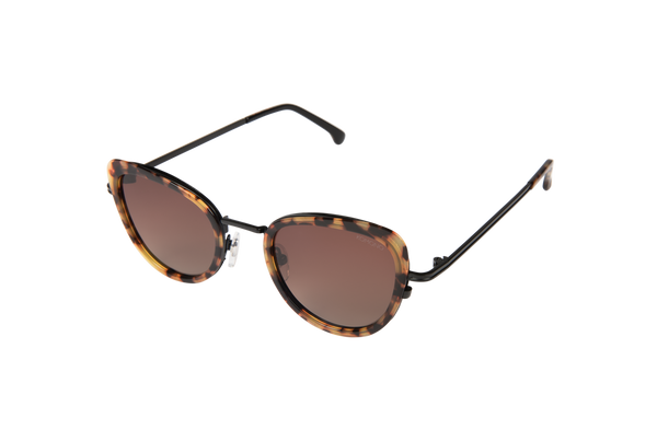 Komono - Billie Tortoise Black Sunglasses / Polarized Revo Lenses