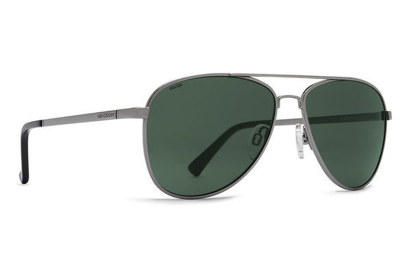 VonZipper - Statey Charcoal Gloss Sunglasses / Wild Vintage Grey Polarized Lenses