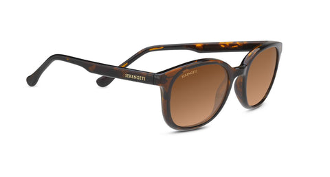 Serengeti - Mara Shiny Tortoise Sunglasses / Mineral Polarized Drivers Gradient Lenses