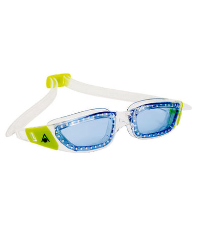 Aqua Sphere - Kameleon Jr Transparent Lime Accents Swim Goggles / Blue Lenses