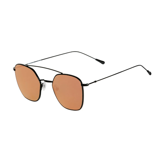 Spektre - Dolce Vita Black Sunglasses / Rose Gold Mirror Lenses