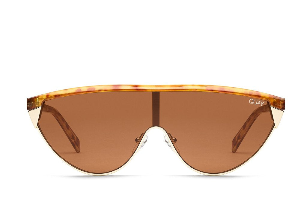 Quay Elle Ferguson #QUAYXELLE Goldie Orange Tortoise Sunglasses / Brown Lenses
