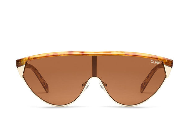 Quay Elle Ferguson #QUAYXELLE Goldie Orange Tortoise Sunglasses / Brown Lenses