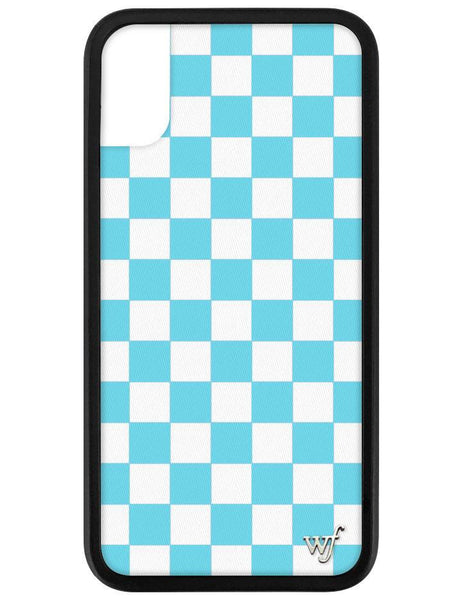 Wildflower - Blue Checkers iPhone XS/X Case
