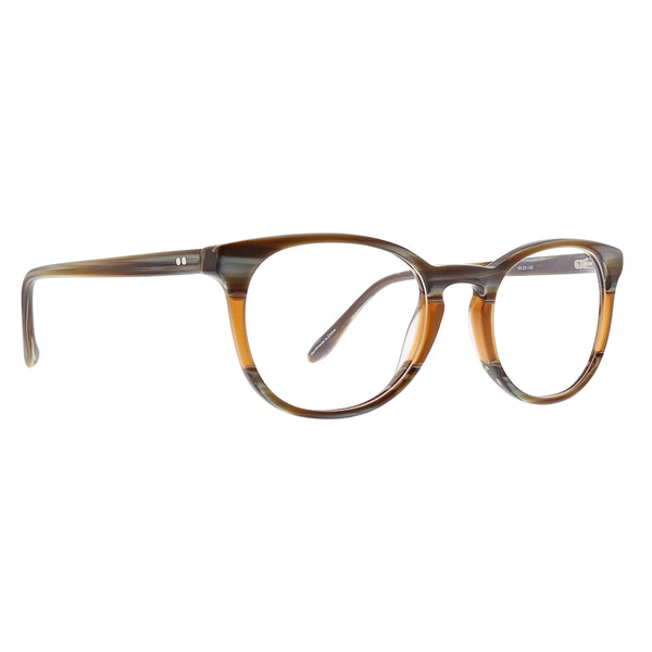 Badgley Mischka - Pierce 49mm Brown Horn Eyeglasses / Demo Lenses