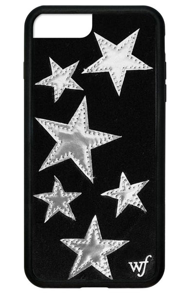 Wildflower - Black Velvet Silver Stars iPhone XR Case