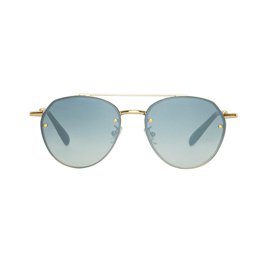 Spektre - Sorpasso Gold Glossy Sunglasses / Gradient Silver Lenses