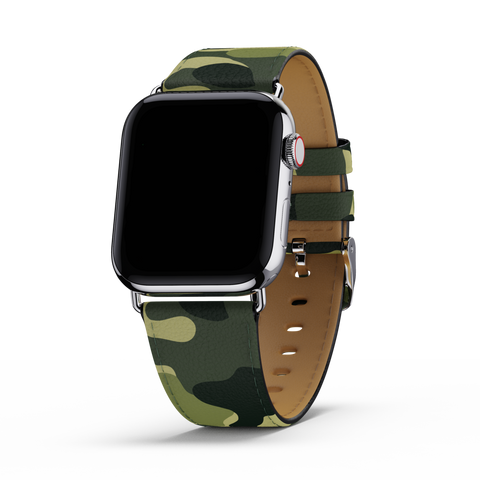 Wildflower - Green Camo Apple 38-40mm Watch Band