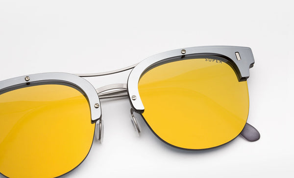 Super - Strada Black Sunglasses / Gold Lenses