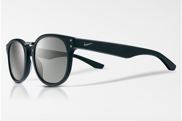 Nike Achieve Matte Black / Volt Sunglasses, Grey Silver Flash Lenses