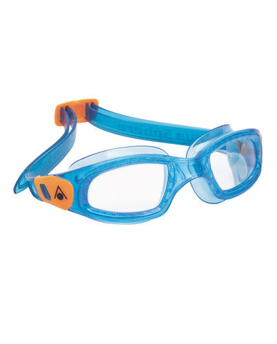 Aqua Sphere - Kameleon Kid Blue Orange Accents Swim Goggles / Clear  Lenses