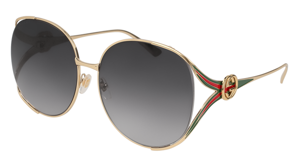 Gucci - GG0225S Gold Sunglasses / Grey Lenses