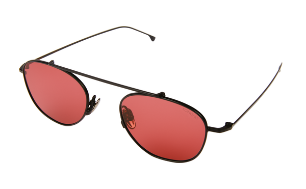 Komono - Sheldon Black Sunglasses / Red Lenses