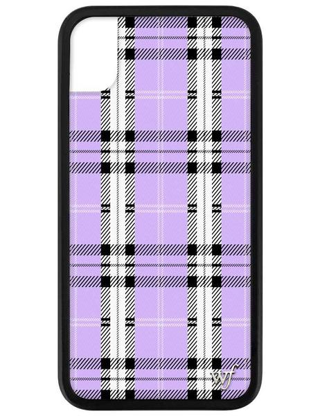 Wildflower - Lavender Plaid iPhone XR Phone Case