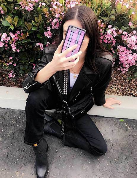 Wildflower - Lavender Plaid iPhone XR Phone Case