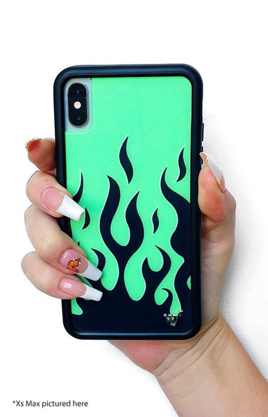 Wildflower - Neon Flames iPhone XR Case