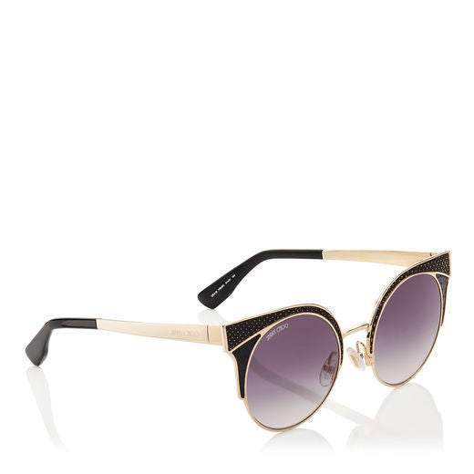 Jimmy Choo Ora Metal Framed with Snakeskin Leather Detail Sunglasses