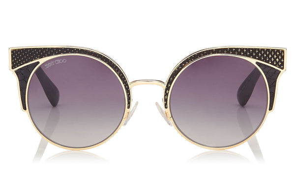 Jimmy Choo Ora Metal Framed with Snakeskin Leather Detail Sunglasses