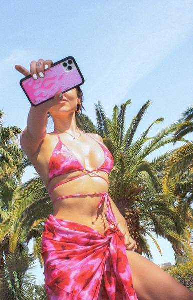 Wildflower - Pink Flames XR Phone Case