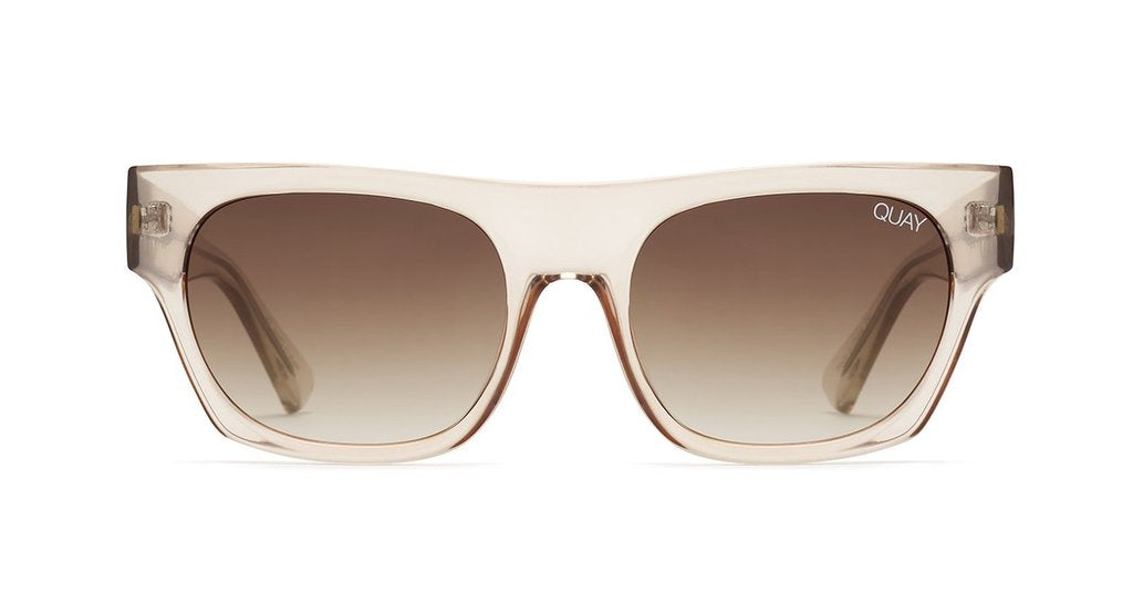 Quay - Something Extra Champagne Sunglasses / Gold Lenses