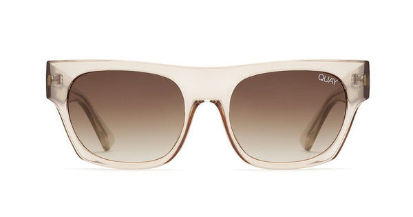 Quay - Something Extra Champagne Sunglasses / Gold Lenses