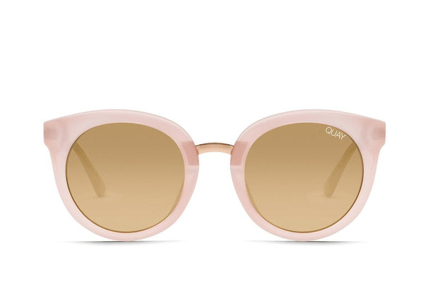 Quay x Benefit #QUAYXBENEFIT Shook Pink Sunglasses / Brown Flash Lenses