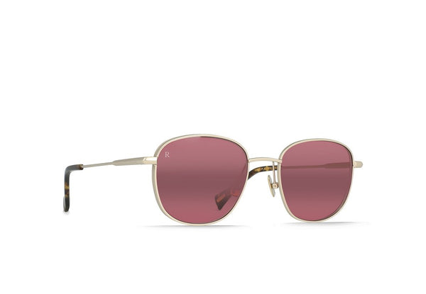 Raen - Morrow Satin Japanese Gold Tortoise Sunglasses / Mirrored Sherry Lenses