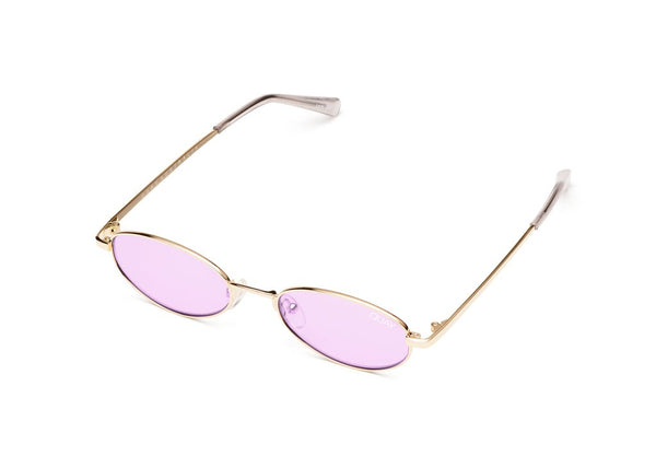 Quay Showdown Gold Sunglasses / Purple Lenses