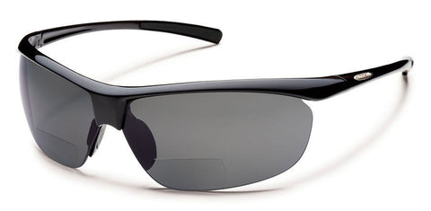 Suncloud - Zephyr +1.50 Black Sunglasses, Gray Polarized Lenses