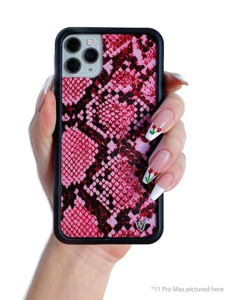 Wildflower - Pink Snakeskin iPhone X/XS Phone Case
