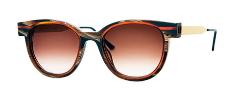 Thierry Lasry - Shorty Beige Horn Orange Sunglasses / Brown Gradient Lenses