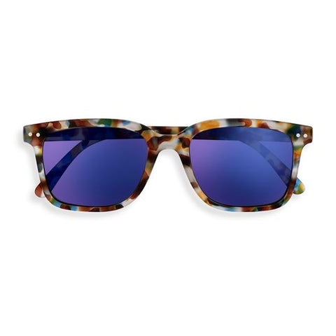 Izipizi #L Blue Tortoise Sunglasses / Blue Mirror Lenses