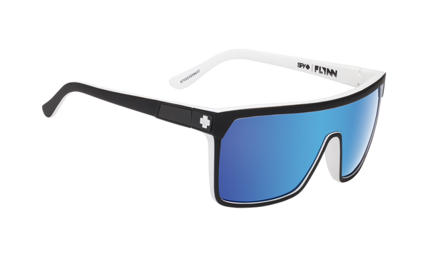 Spy - Flynn Whitewall Sunglasses / HD Plus Gray Green with Light Blue Spectra Mirror Lenses