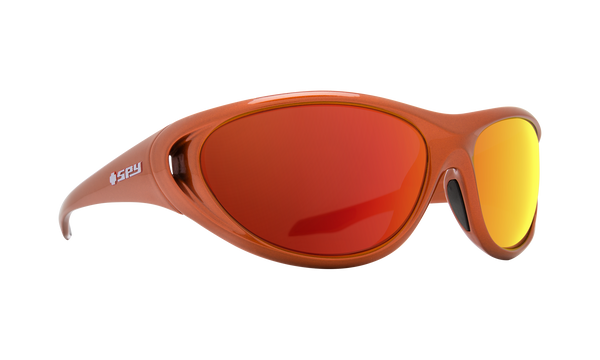 Spy - Scoop 2 65mm Metallic Orange Sunglasses / HD Plus Green Orange Spectra Mirror Lenses