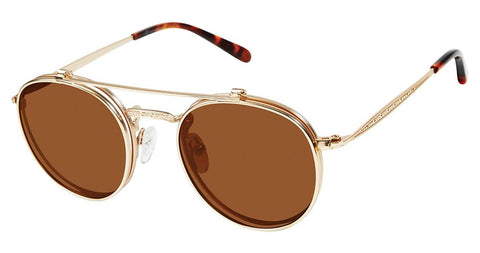 Champion - 1003H 47mm Gold Sunglasses / Brown Lenses