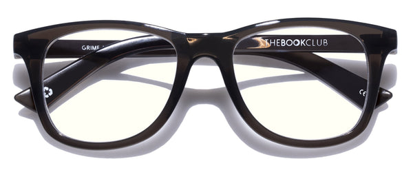 The Book Club - Grime in Banishment 52mm Black Eyeglasses / Screen Blue Light Clear +0.00 Lenses