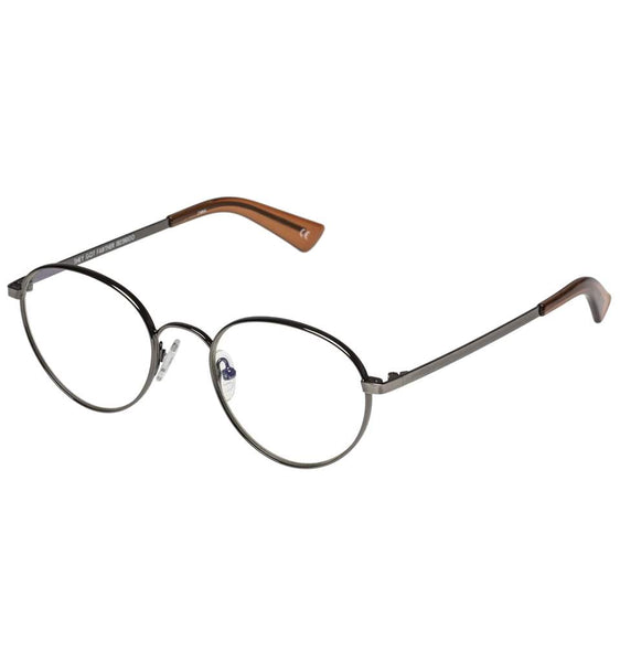The Book Club - They Got Farther Antique Gunmetal Eyeglasses / Clear Lenses