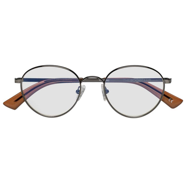 The Book Club - They Got Farther Antique Gunmetal Eyeglasses / Clear Lenses