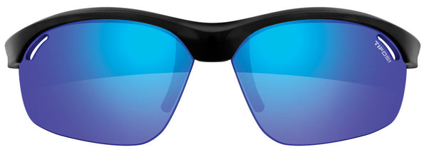 Tifosi Veloce Gloss Black Sunglasses, Interchangeable AC Red / Clarion Blue / Clear Lenses