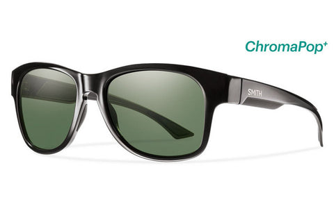 Smith Wayward Black Sunglasses, ChromaPop+ Polarized Gray Green Lenses