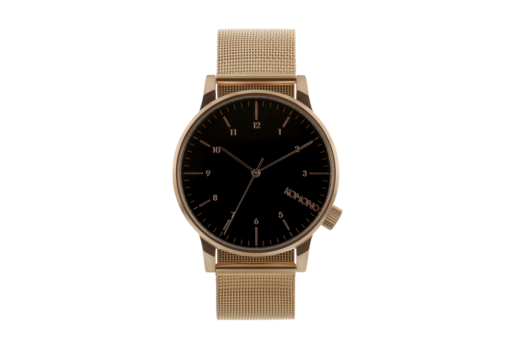 Komono - Winston Royale Rose Gold Black Watch